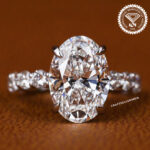 Oval Lab-Grown Diamond Hidden Halo Engagement Ring IGI Certified