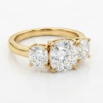 cushion-cut-three-stone-lab-grown-diamond-ring
